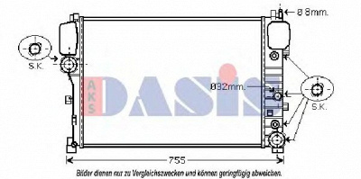 AKS DASIS 120057n -  Радиатор, охлаждение двигателя